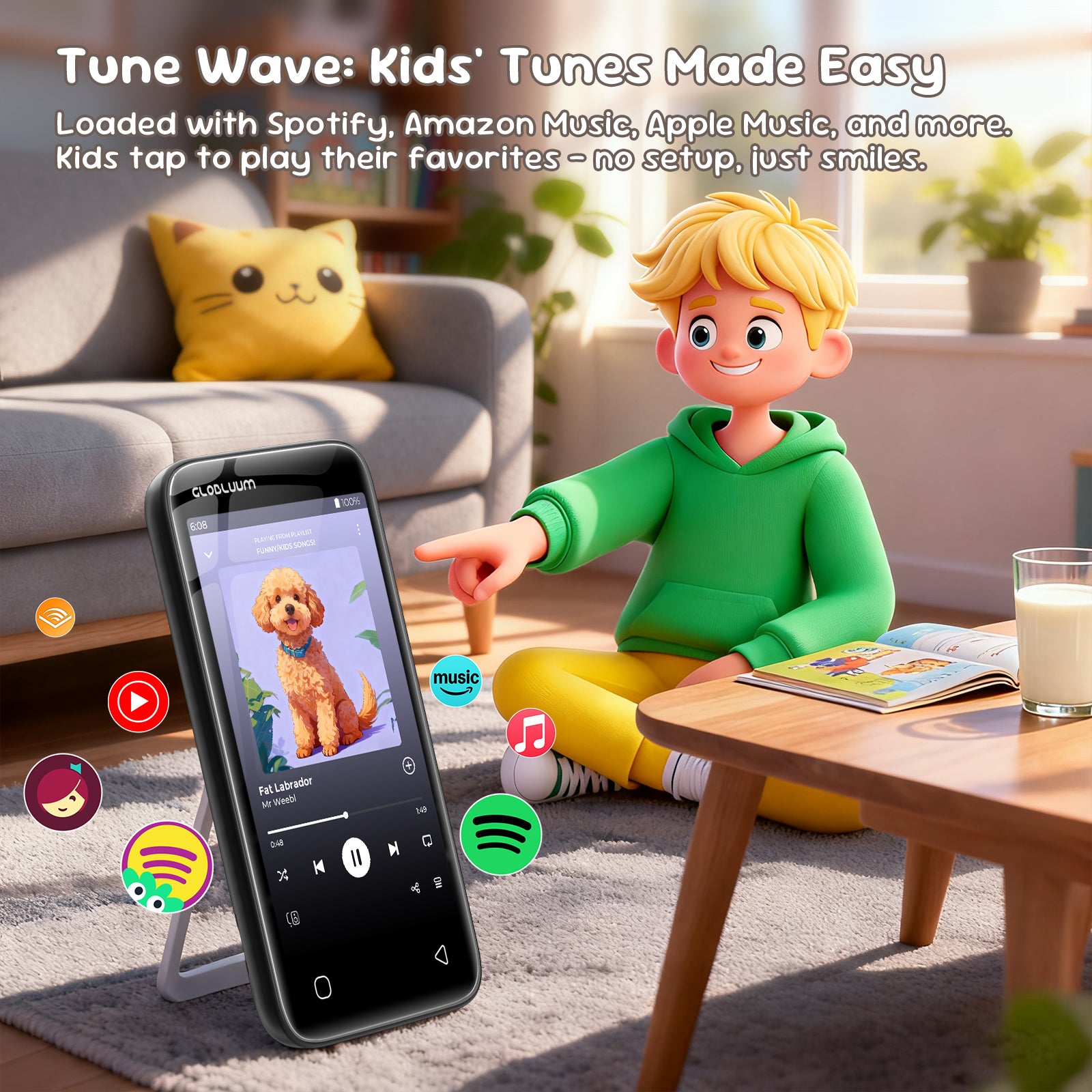 SU5-kids-streaming-music-player-preloaded-spotify-amazon-music-apple-music